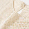 Round neck sleeveless contrasting knit T-shirt top for women