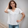 European and American casual simple top fashionable lace shirt for women