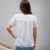 European and American casual simple top fashionable lace shirt for women
