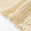 Round neck sleeveless hollow jacquard mesh knitted vest for women